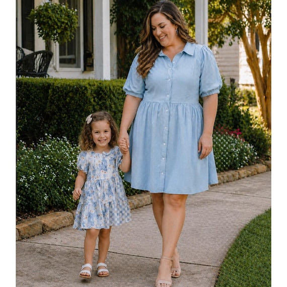 spring dresses near me Prettygarden Women's Long Sleeve Smocked Maxi Dress Casual Square Neck Swiss Dot Tiered Ruffle Flowy Pocket Dresses, Size: Small, Brown or long Mommy and Me Matching Dresses,