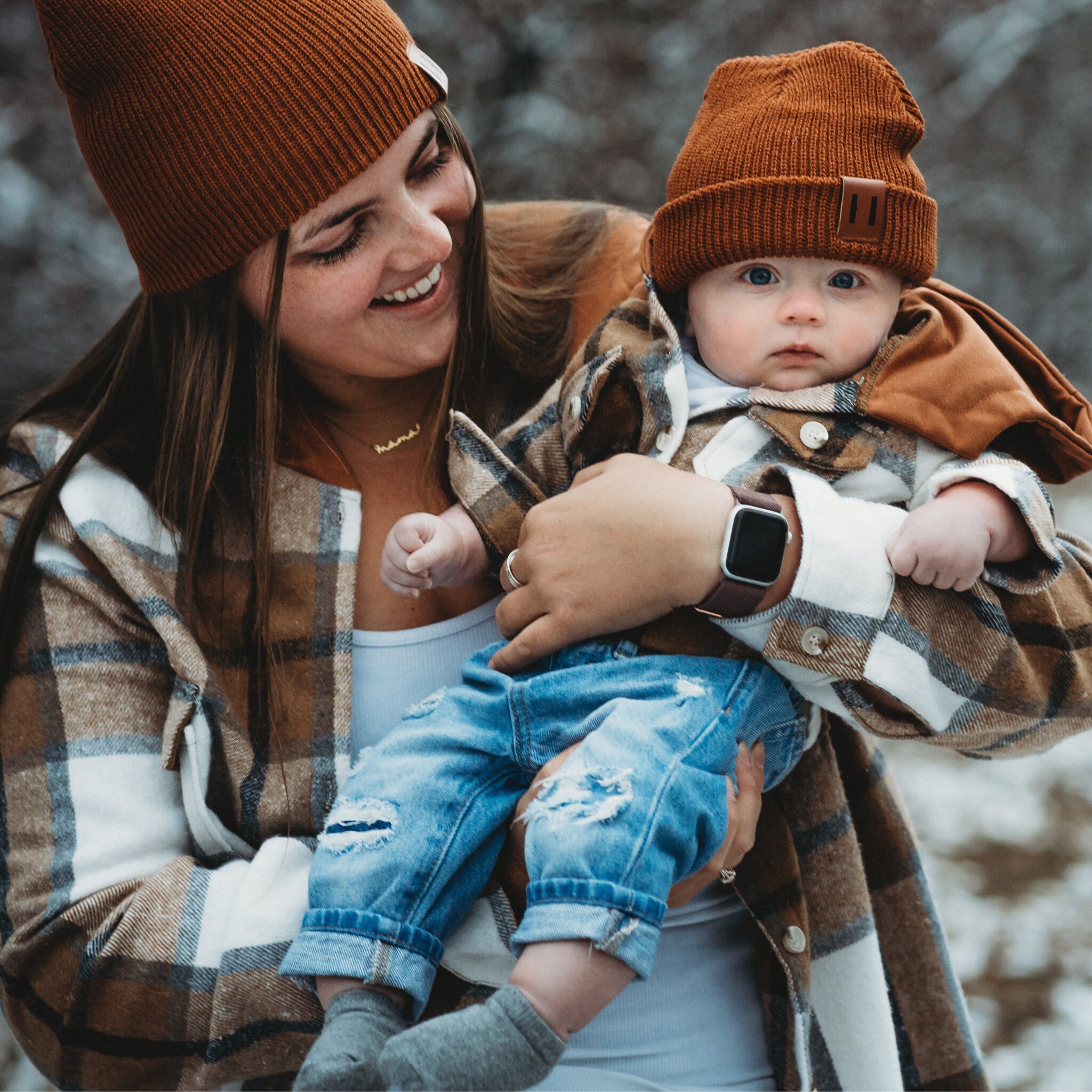 Baby Flannel Jacket, Brown Plaid Flannel, Gender Neutral