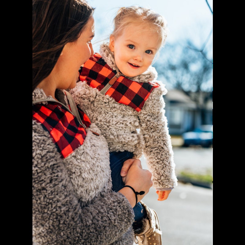 Buffalo Plaid Sherpa Sweatshirts 