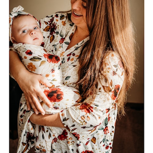 Matching Robe and Swaddle Setmom and Baby Baby Shower Gift Etsy