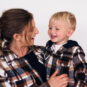 Mom and Son Flannel Etsy