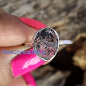 Herkimer Diamond Ring, Natural Raw Herkimer Diamond Crystal Ring, Raw Diamond Ring, One Of Kind Ring, Healing Crystal Ring, Handmade Ring