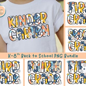 Paquete de imágenes prediseñadas con nombre personalizado para niños de regreso a clases, diseño de camiseta de grado, imágenes prediseñadas para maestros, agrega tu texto, descarga digital por sublimación PNG