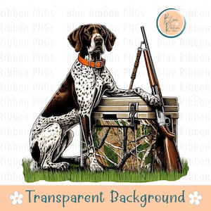Hunting Dog PNG, Hunter Camo German Shorthaired Pointer PNG, Hunting Season, Summer Outdoor Camping Sublimation Design, Digital Download PNG