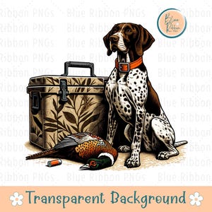 Hunting Dog PNG, Hunter Camo German Shorthaired Pointer PNG, Hunting Season, Summer Outdoor Camping Sublimation Design, Digital Download PNG