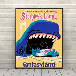 Storybook Land Poster Fantasyland Poster Disney Attraction poster Magic Kingdom Poster Disney World Posters Disneyland Poster