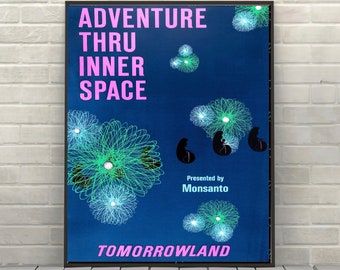 Adventure Thru inner Space Poster Tomorrowland Poster Disney Attraction poster Disney World Posters Disney Ride Posters Disneyland Wall Art