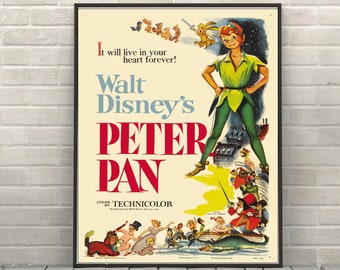 ピーターパンのポスター ビンテージディズニー映画のポスター