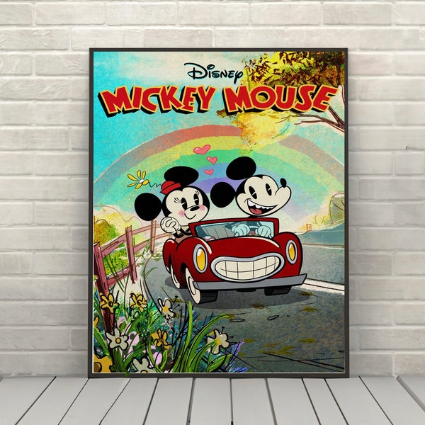 Disney Mickey Mouse Poster Mickey and Minnie's Runaway Railway Poster Disney Attraction posters Disney World Hollywood Studios Poster