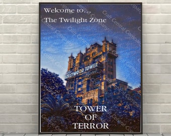 Tower of Terror Poster Disney Attraction poster Disney World Hollywood Studios Posters Wall Art