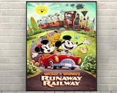 ミッキーとミニーのランナウェイ・レールウェイのポスター ディズニー