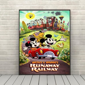 Mickey and Minnie's Runaway Railway Poster Disney Poster Disney Attraction posters Disney World Hollywood Studios Posters Wall Art