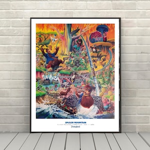 Splash Mountain Poster Frontierland Poster Disney Attraction poster Magic Kingdom Ride Disney World Posters Disneyland Critter Country