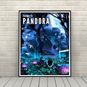 Ontsnap naar Pandora Poster Navi River Journey Poster Animal Kingdom Poster Disney Attraction poster Disney World Posters