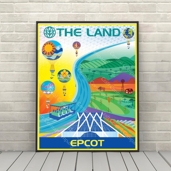 Living with the Land Poster Epcot Poster Vintage Disney Attraction poster Disney World Posters - 1 Hidden Mickeys