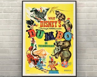ダンボ 1941年ディズニー映画漫画ポスター復刻版 約18x12インチ - Etsy