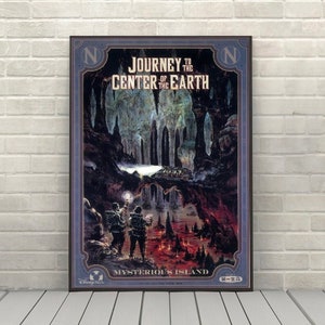 Journey to the Center of the Earth Poster Disney Attraction poster Disney World Ride Posters Tokyo Disneyland Poster