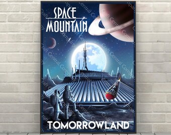 スペースマウンテン ディズニーランド アトラクション ポスター