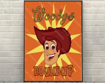 Woodys Roundup Poster Disney Attraction poster Classic Toy Story Poster Disney World Posters Vintage Disney Movie Poster Disney World Poster