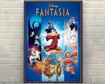 ファンタジア 1940 年ヴィンテージ ディズニー映画漫画ポスター復刻版