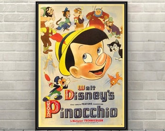 ディズニー　アート展　ピンバッジ　ピノキオ（1940年） ピノキオ (1940) で、ジミニー・クリケットが映画の冒頭で