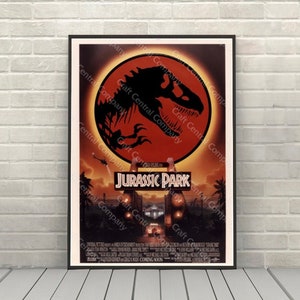 Jurassic Park Poster Universal Studios Attraction Poster Vintage Isla Nublar Posters Jurassic Park Ride Classic Movie Poster