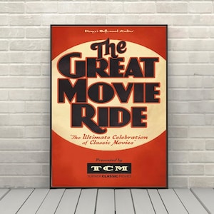The Great Movie Ride Poster Disney Poster Disney Attraction posters Disney World Hollywood Studios Posters Wall Art