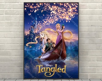塔の上のラプンツェルのポスター ヴィンテージディズニー映画