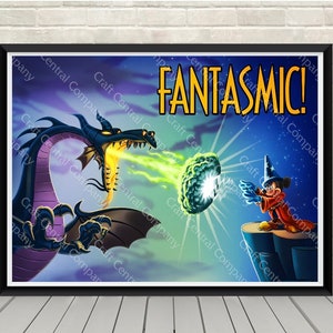 Fantasmic Poster Hollywood Studios Firework show Poster Disney Attraction posters Disney World Disney Night Time Spectacular Disneyland