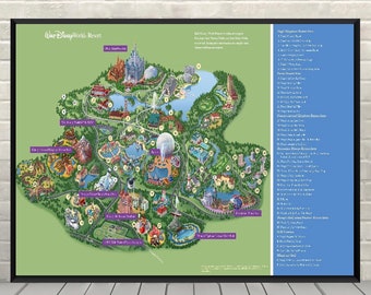 disneyland map etsy