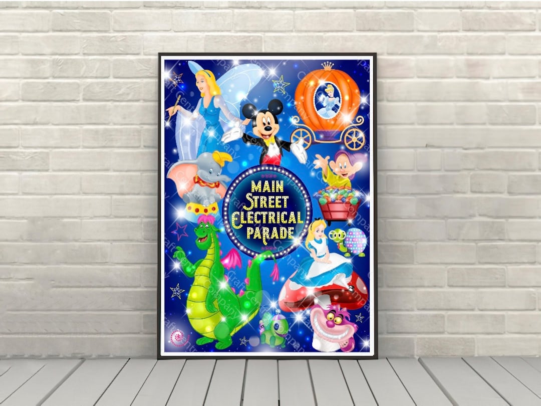 Disney Main Street Electrical Parade Poster Disney Attraction