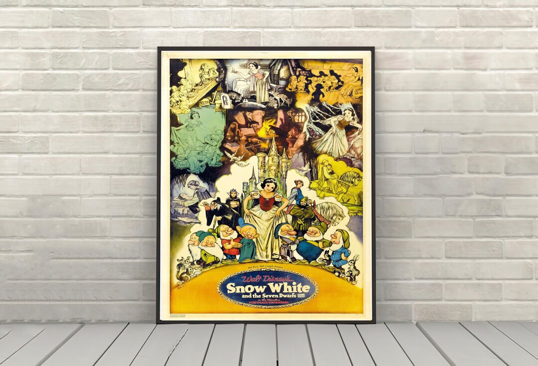 Snow White and the Seven Dwarfs Poster Disney Movie Poster - Etsy Hong Kong