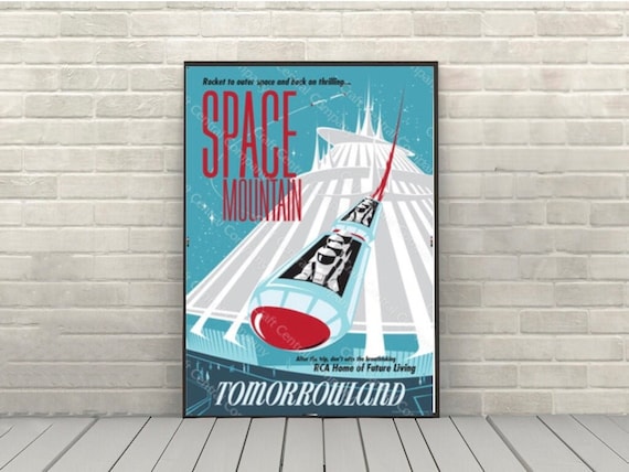 スペース マウンテン ポスター ビンテージ ディズニー