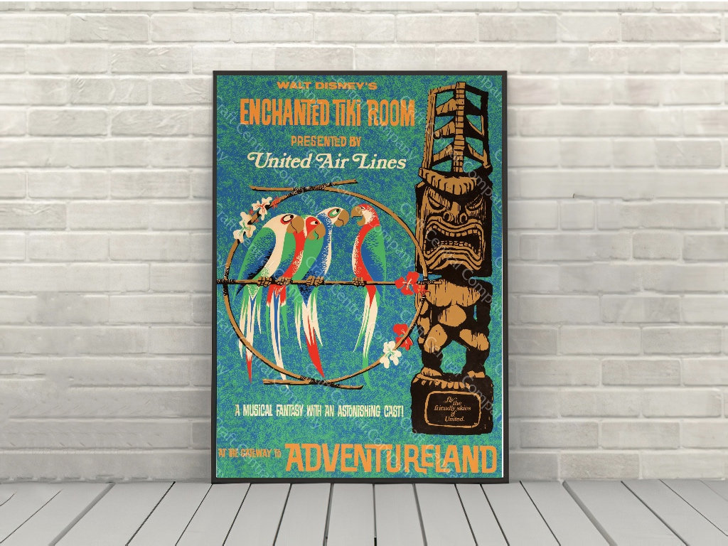 ユナイテッド航空 ハワイ ビンテージ ポスター オリジナル Tiki unitedairlinesl255-1.jpg