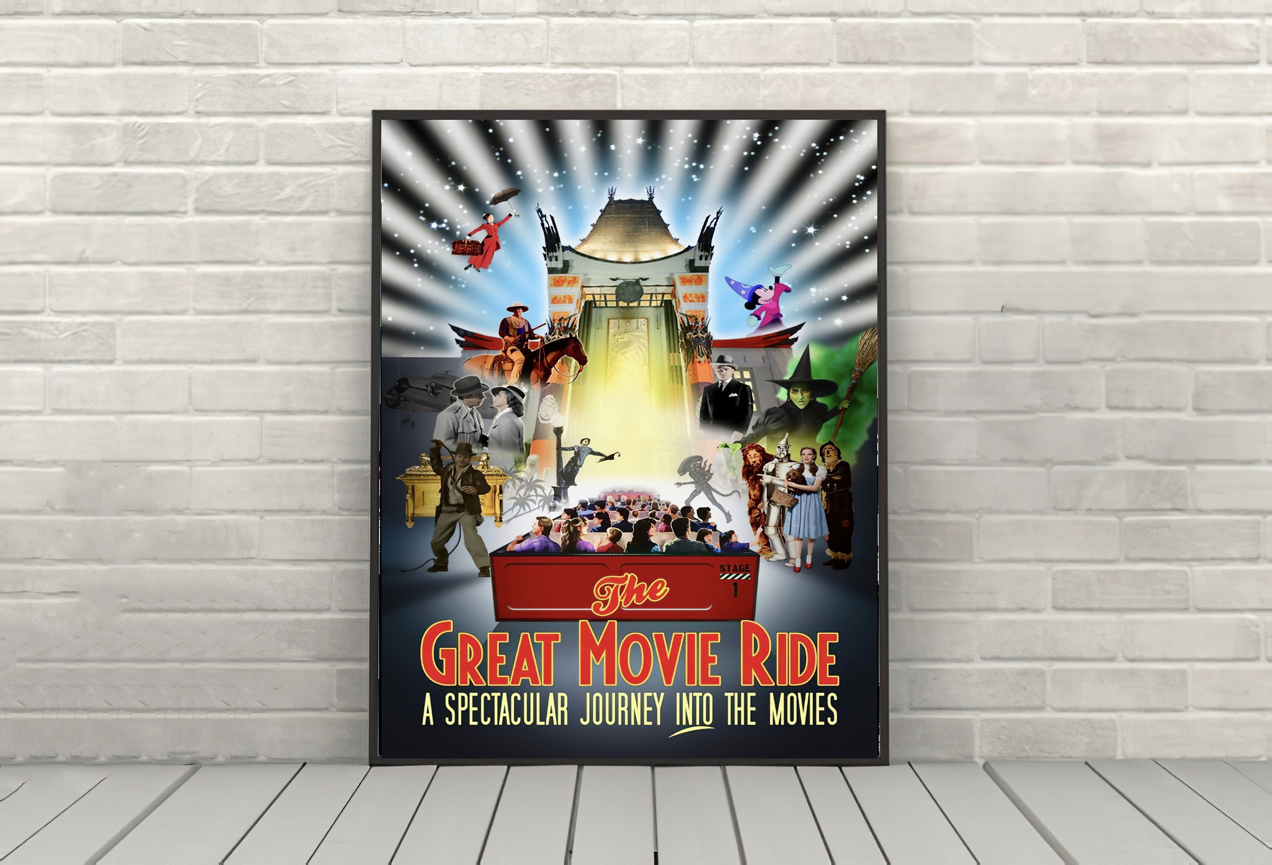 The Great Movie Ride Poster Disney Poster Vintage Disney