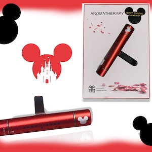 Car Diffuser Handmade Engraving of Mouse Disney Fragrances Disney Car Vent Clip Disney World & Disneyland Fragrances (Red)