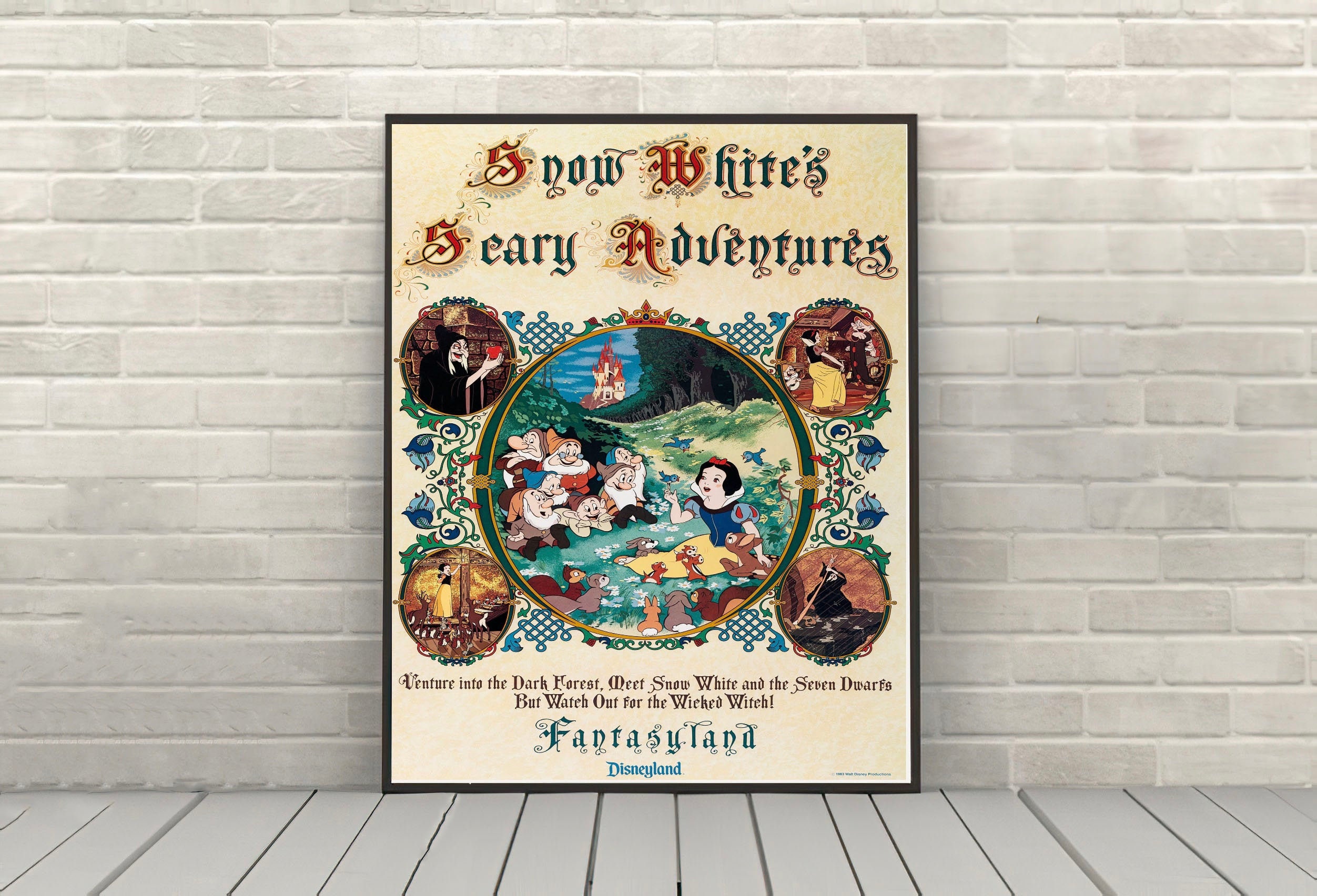 Snow White's Scary Adventure Poster Disney Attraction Poster