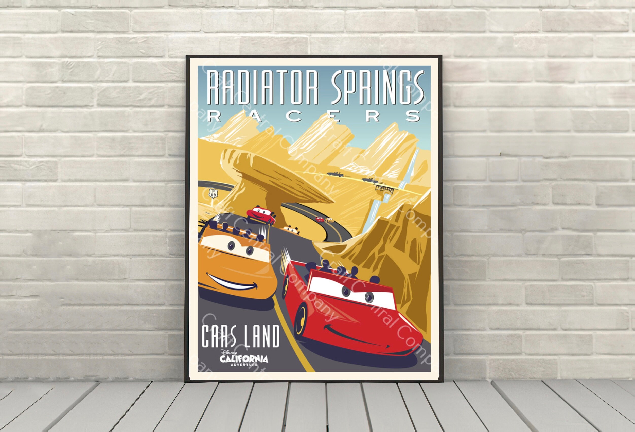 Radiator Springs Racers Poster Disney Attraction Poster Cars Land 