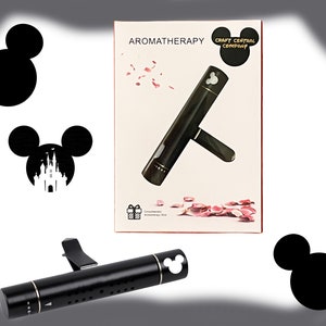 Car Diffuser Handmade Engraving of Mouse Disney Inspired Fragrances Disney Car Vent Clip Disney World & Disneyland Fragrances (Black)