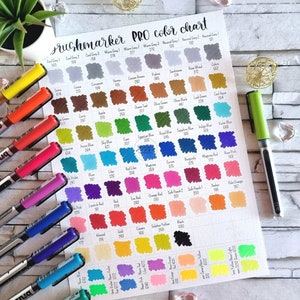 PDF Color Chart - Karin Brushmarkers PRO with recommended setup