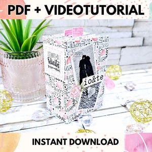 TEMPLATE Mini album scrapbooking fai da te per principianti | Dispensa PDF + videotutorial