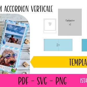 File da taglio e cartamodelli per Mini Album tipo Polaroid SVG/PDF/PNG immagine 1