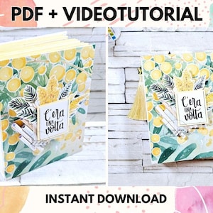 TEMPLATE Mini album scrapbooking fai da te per principianti | Dispensa PDF + videotutorial