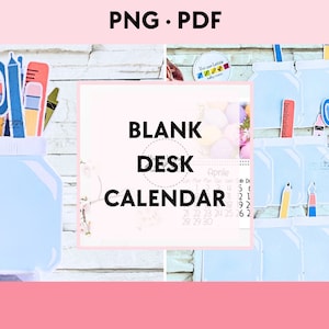 Blanko-Tischkalender | Tischkalender PDF + PNG | Einmachglaskalender, Desktop-Kalender, Druckbarer Kalender, Lehrerkalender