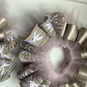 Ribbon trimmed socks tutu socks white ruffled socks fancy socks gray socks anklets detachable ruffles