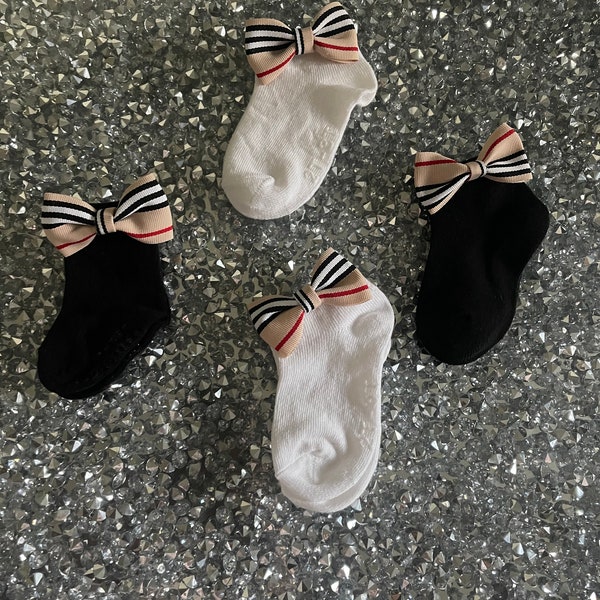 Baby ribbon socks newborn bow socks baby white socks socks with stripes black socks with stripes black socks beige bow white socks beige bow