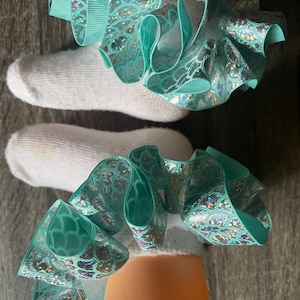 Tutu socks anklets ribbon socks ribbon trimmed tutu socks fancy socks ribbon socks gift socks
