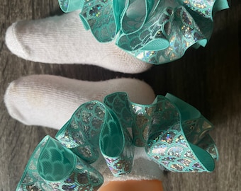 Tutu socks anklets ribbon socks ribbon trimmed tutu socks fancy socks ribbon socks gift socks