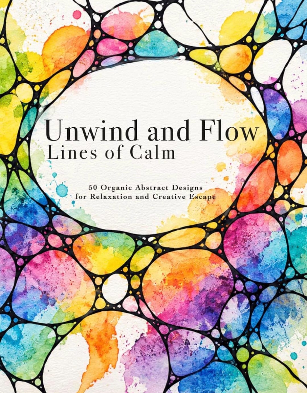 Printable Abstract Coloring Pages PDF | 50 Organic Flow Designs for ...