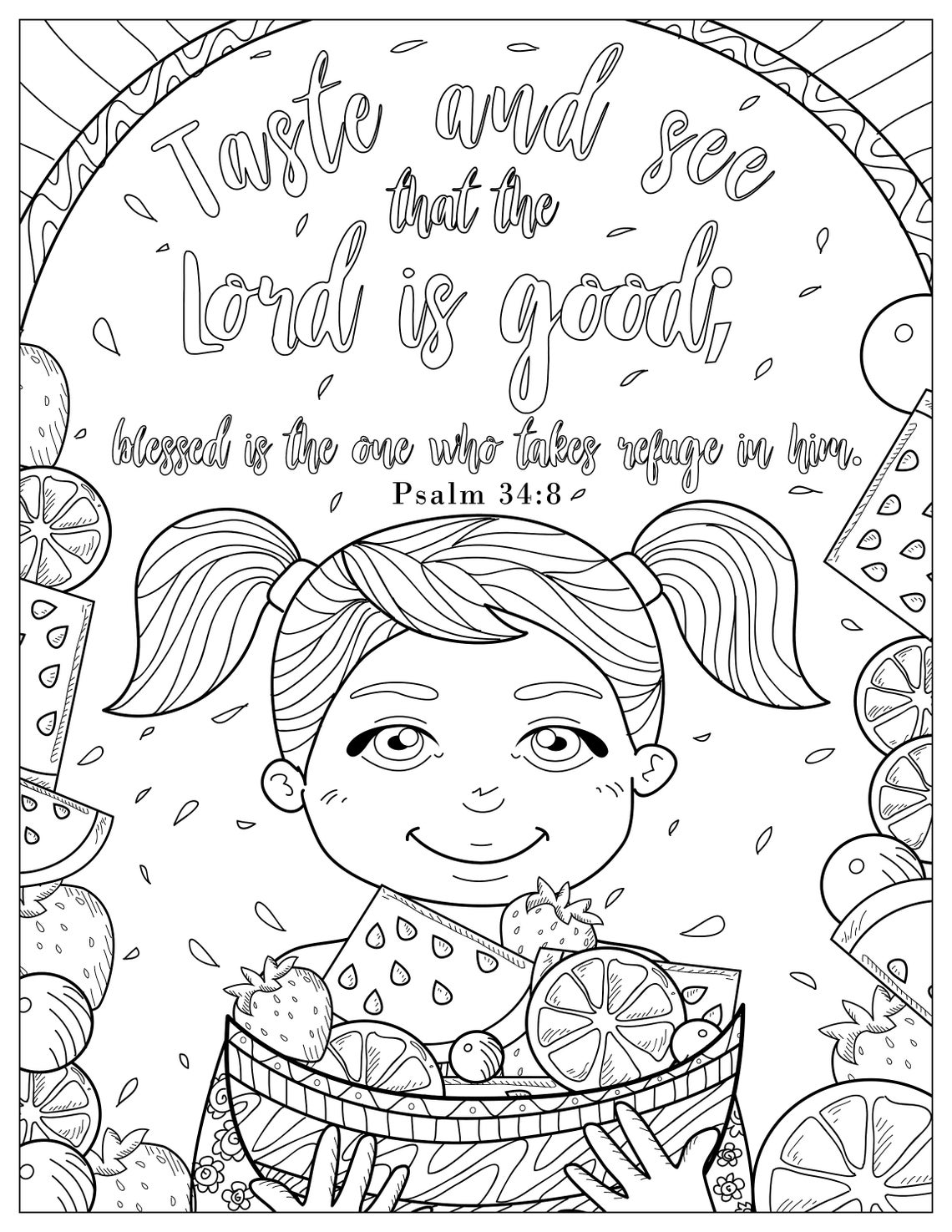 5 Digital Coloring Pages - Etsy